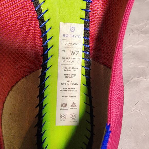 Rothy's The Point Dragon Fruit Shoes Flats Womens Size 7 Balletcore Feminine - Picture 6 of 6